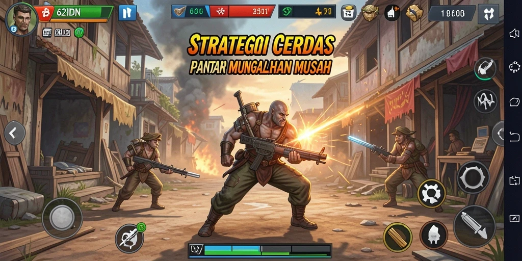 Screenshot gameplay 62IDN yang menunjukkan strategi pertempuran.
