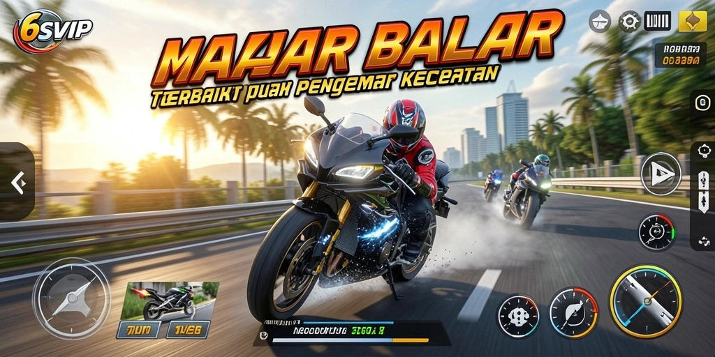 Gameplay seru di balapan motor 6SVIP dengan grafis menawan.