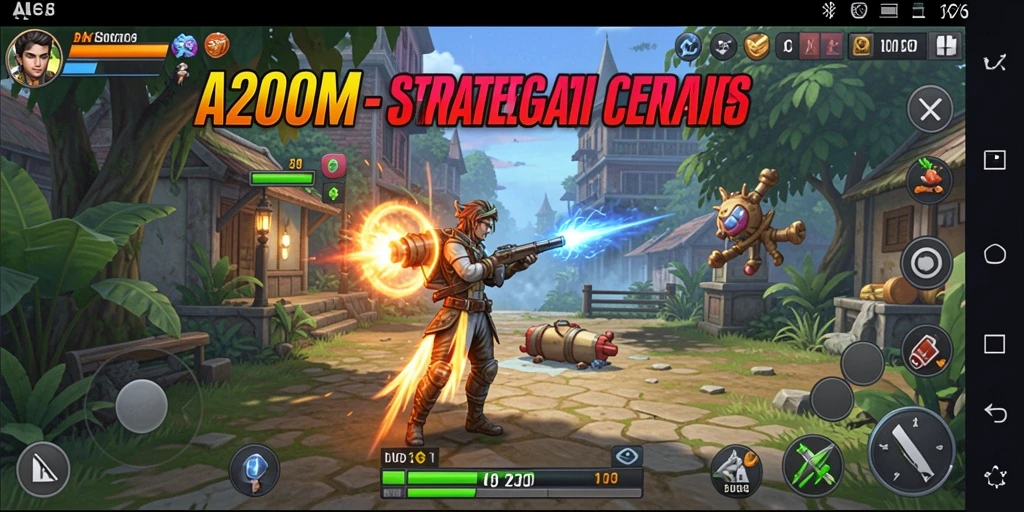 Tangkapan layar menunjukkan aksi strategis dalam A200M.