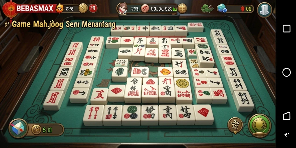 Screenshot utama BEBASMAX menampilkan pengalaman bermain Mahjong yang mendebarkan.
