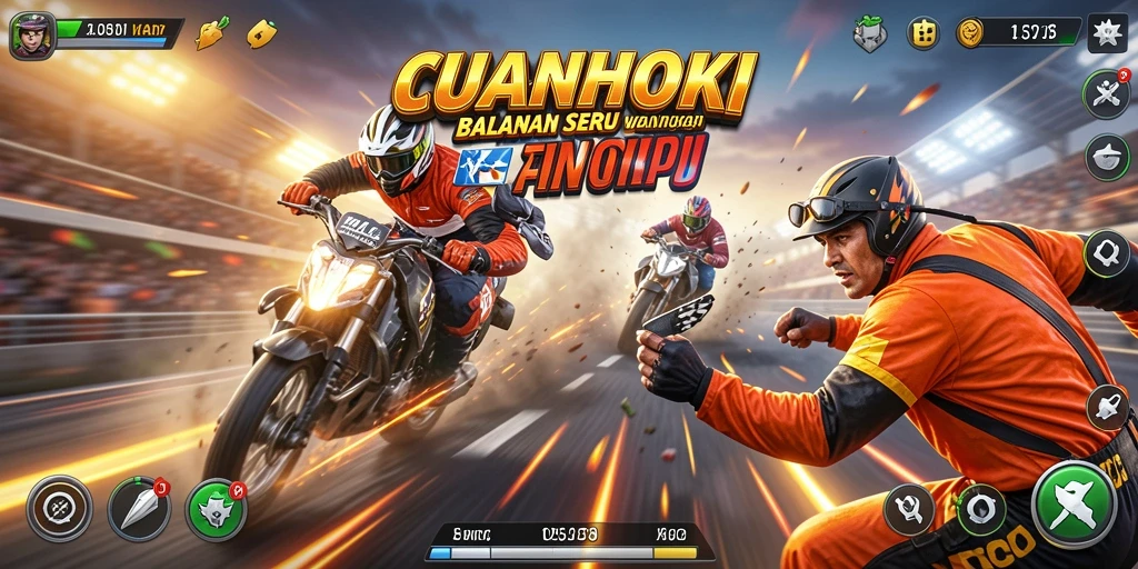 Tampilan seru gameplay balapan di CUANHOKI.
