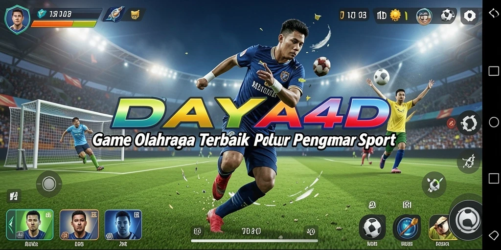 Screenshot utama DAYA4D menampilkan aksi seru dalam permainan olahraga.