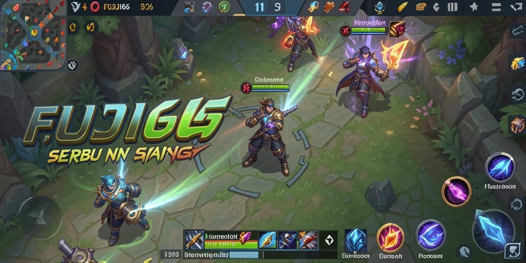 Tampilan gameplay seru dalam FUJI66 dengan strategi pertempuran tim.