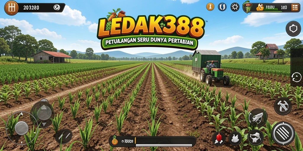 Screenshot LEDAK388 menampilkan keseruan berkebun di dunia virtual.