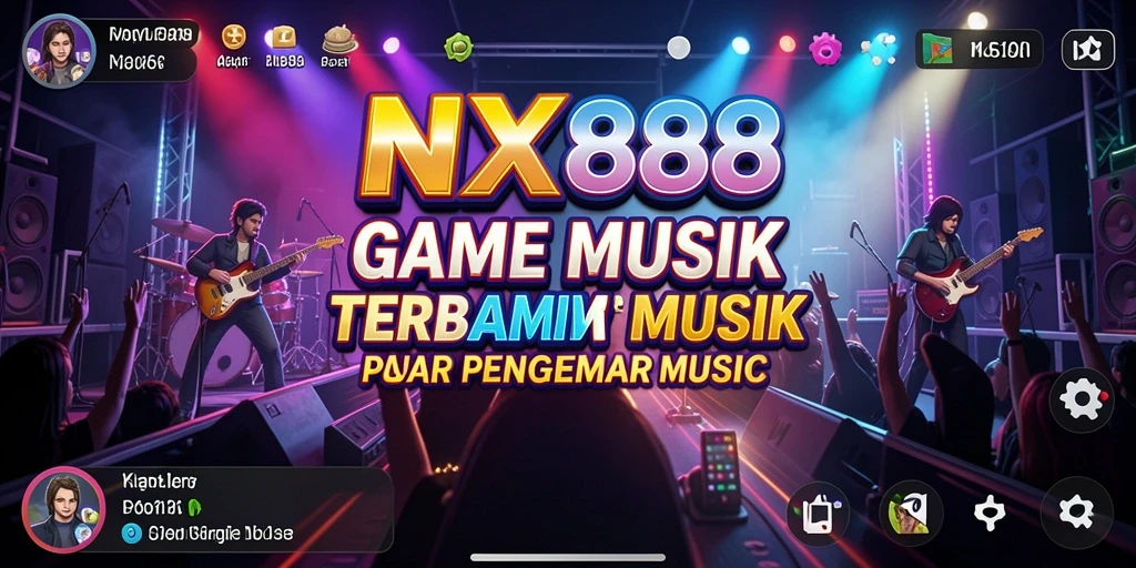 Tampilan gameplay NX888 yang menarik dengan berbagai fitur musik.