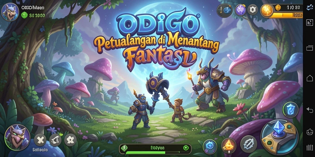 Screenshot gameplay ODDIGO menunjukkan petualangan seru di dunia fantasi.