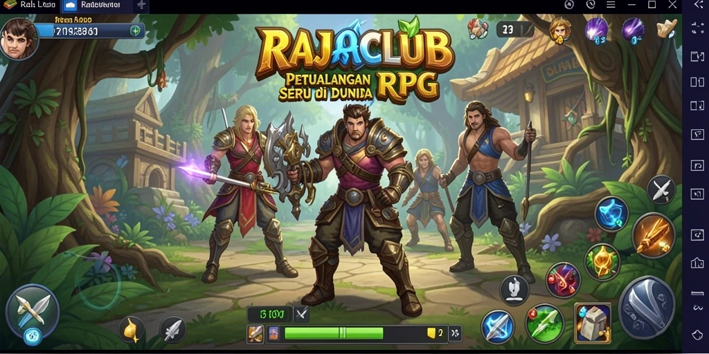 Tampilan gameplay RAJACLUB dengan aksi pertarungan yang mendebarkan.