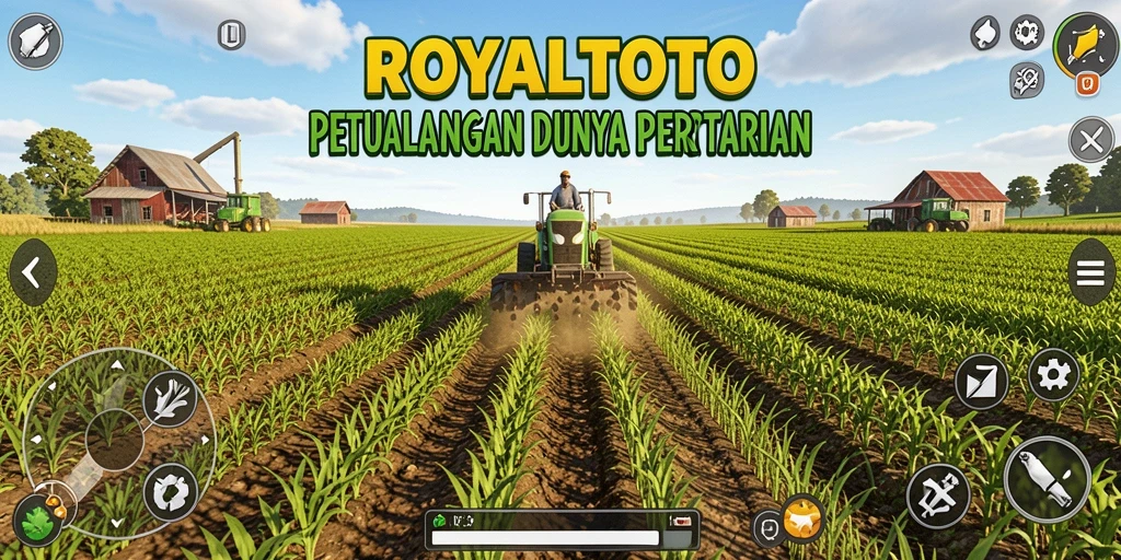 Tangkapan layar gameplay menampilkan ladang subur di ROYALTOTO.