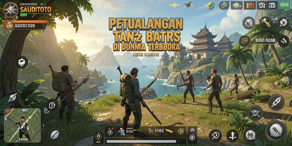 Tampilan gameplay SAUDITOTO yang menakjubkan di dunia terbuka.