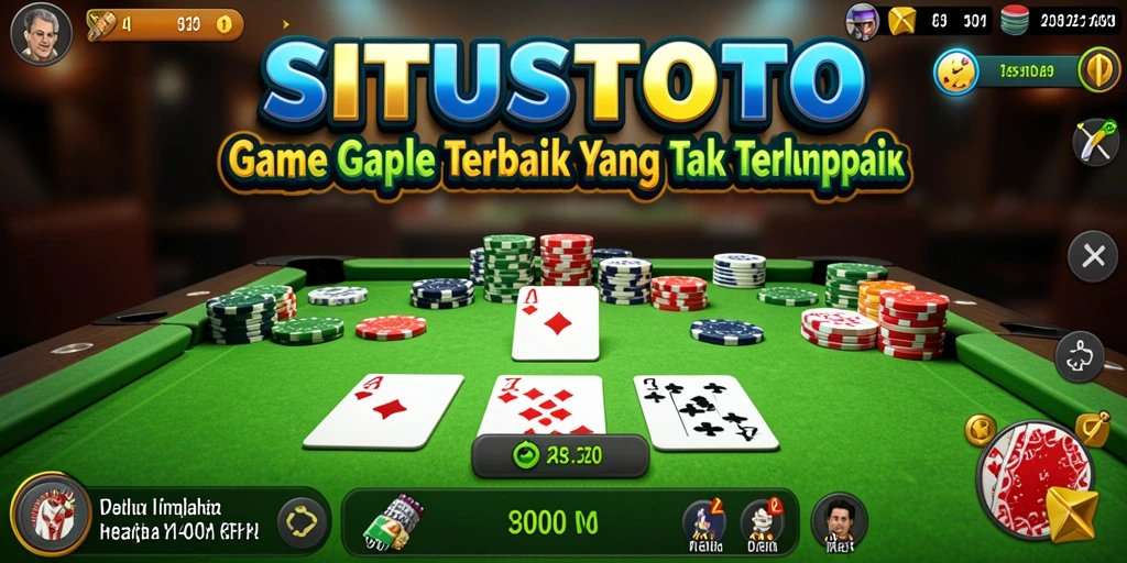 Tangkapan layar SITUSTOTO menampilkan gameplay Gaple yang menarik.