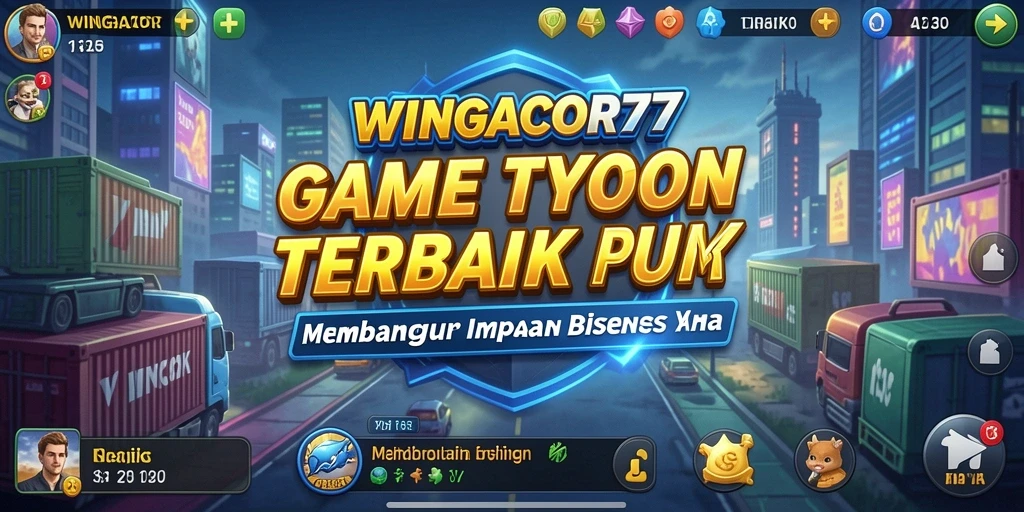 Screenshot menunjukkan tampilan menarik dari gameplay WINGACOR77 dengan berbagai bisnis yang dikelola.